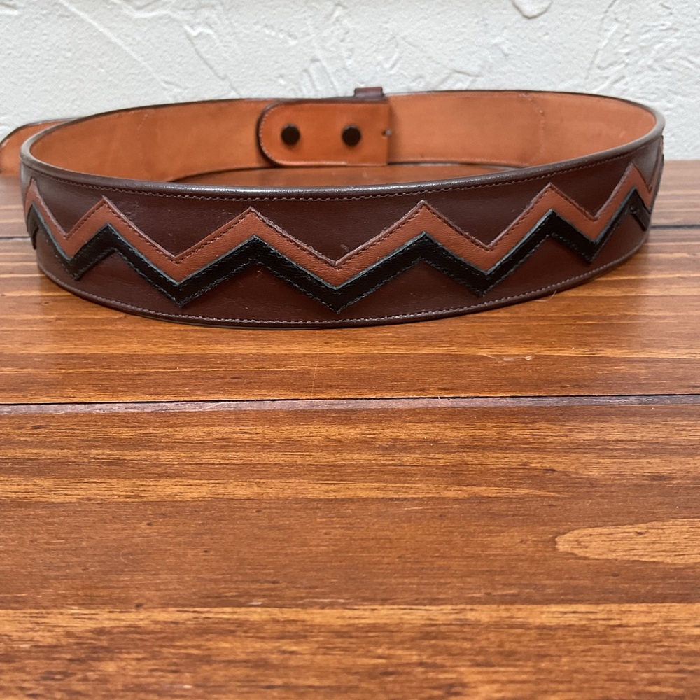 CUSTOM HANDMADE LEATHER INLAID BELT